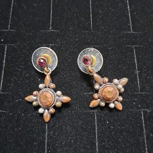 Wooden star post earings